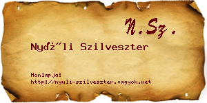 Nyúli Szilveszter névjegykártya
