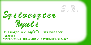 szilveszter nyuli business card